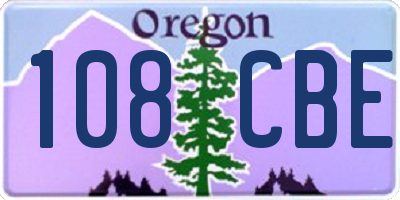 OR license plate 108CBE