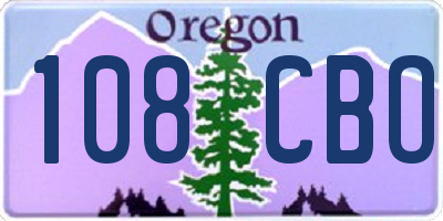 OR license plate 108CBO