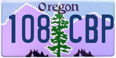 OR license plate 108CBP
