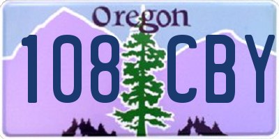 OR license plate 108CBY