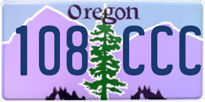 OR license plate 108CCC