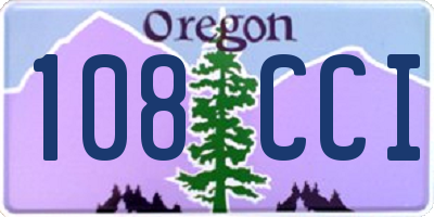 OR license plate 108CCI