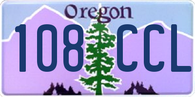 OR license plate 108CCL