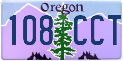 OR license plate 108CCT