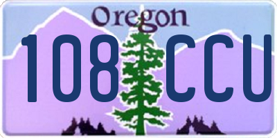 OR license plate 108CCU