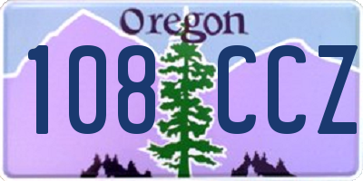 OR license plate 108CCZ