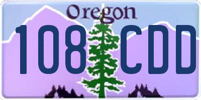 OR license plate 108CDD