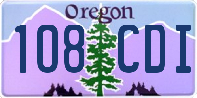 OR license plate 108CDI