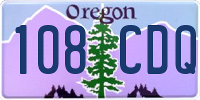 OR license plate 108CDQ