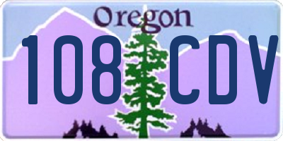 OR license plate 108CDV