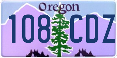 OR license plate 108CDZ