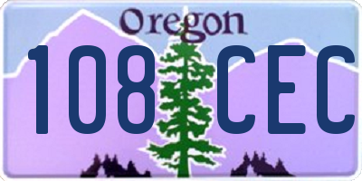 OR license plate 108CEC