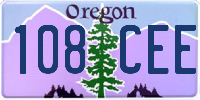 OR license plate 108CEE