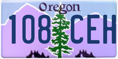 OR license plate 108CEH