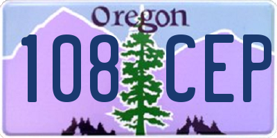 OR license plate 108CEP