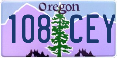 OR license plate 108CEY