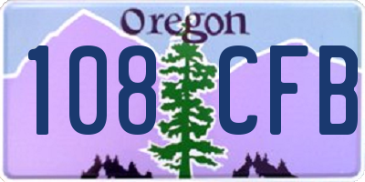 OR license plate 108CFB