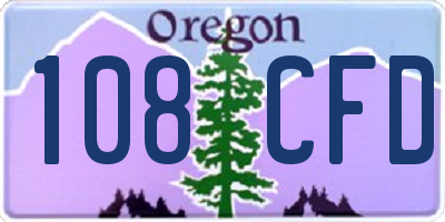 OR license plate 108CFD