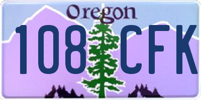 OR license plate 108CFK