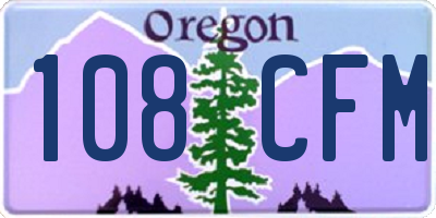 OR license plate 108CFM