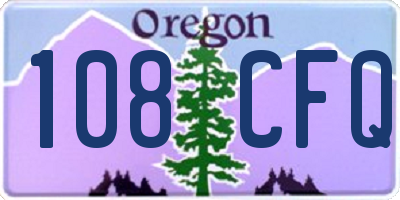 OR license plate 108CFQ