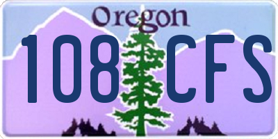 OR license plate 108CFS