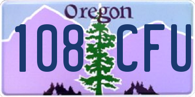 OR license plate 108CFU