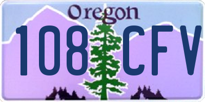 OR license plate 108CFV