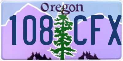 OR license plate 108CFX