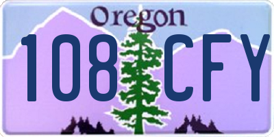 OR license plate 108CFY