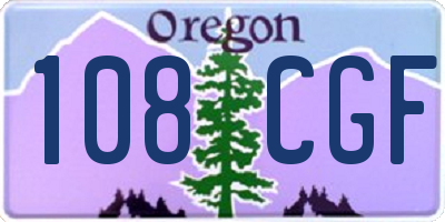 OR license plate 108CGF