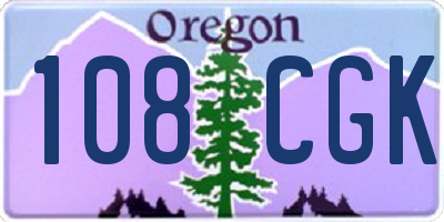 OR license plate 108CGK