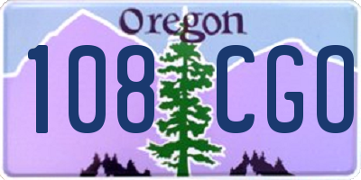 OR license plate 108CGO