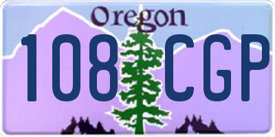 OR license plate 108CGP