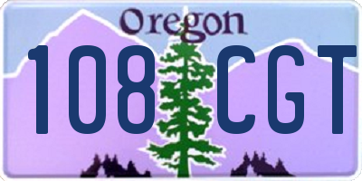 OR license plate 108CGT