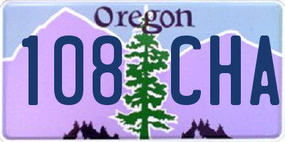 OR license plate 108CHA