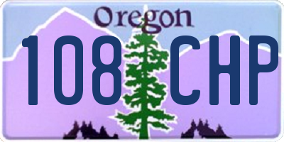 OR license plate 108CHP