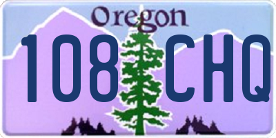 OR license plate 108CHQ