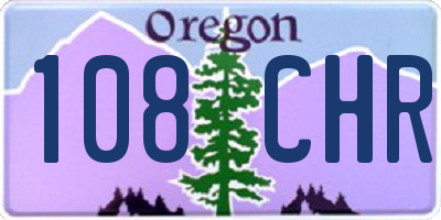 OR license plate 108CHR