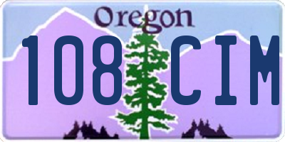 OR license plate 108CIM