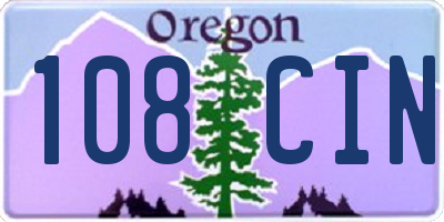 OR license plate 108CIN