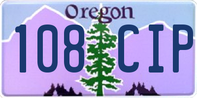 OR license plate 108CIP