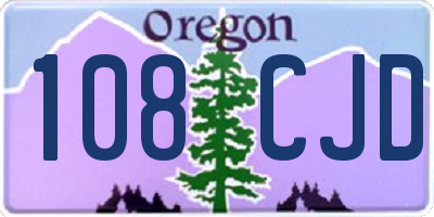 OR license plate 108CJD