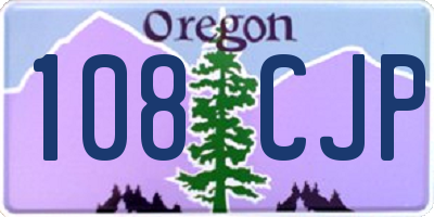 OR license plate 108CJP