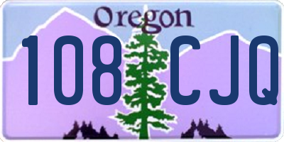 OR license plate 108CJQ