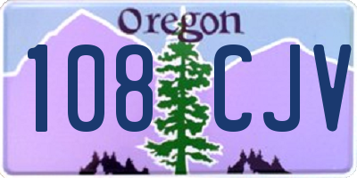 OR license plate 108CJV