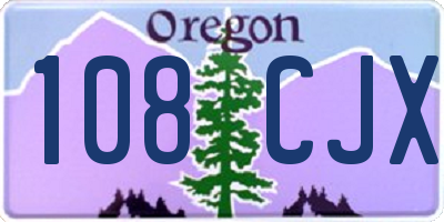 OR license plate 108CJX