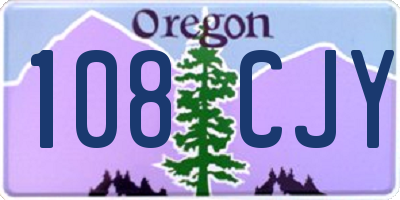 OR license plate 108CJY