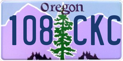 OR license plate 108CKC