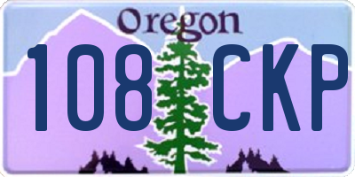 OR license plate 108CKP